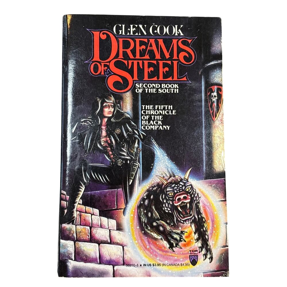 Dreams of Steel by Glen Cook 1st Edition Vtg book 1990 TOR fantasy novel retro